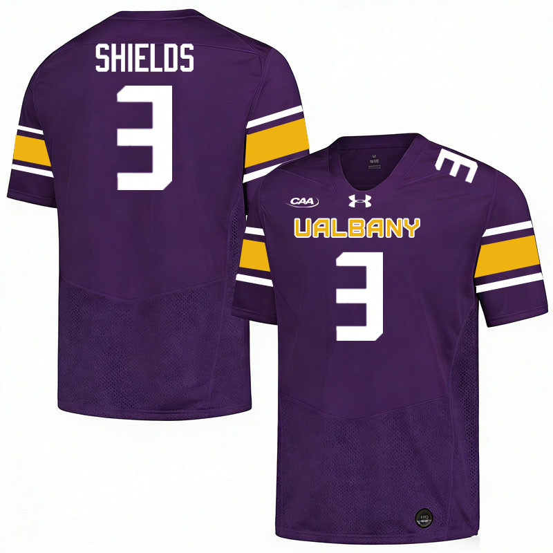 UAlbany Great Danes #3 Jack Shields College Football Jerseys,Uniforms-Purple